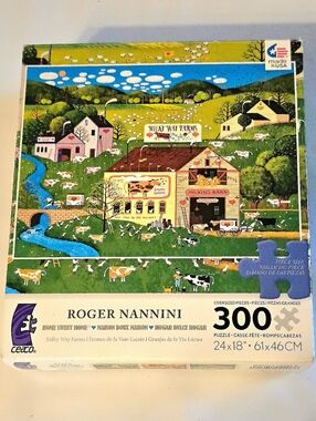 Ceaco Roger Nannini Home Sweet Home Milky Way Farms 300 Pc Puzzle Complete